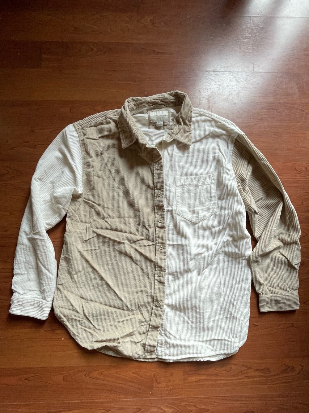 AE two-toned corduroy button up shirt